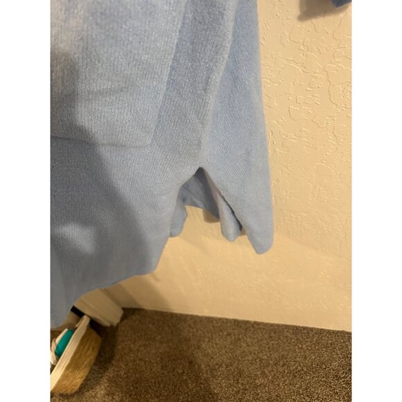 Soft Surroundings Wool Blend Baby Blue Lagenlook Scandi Cozy Cardigan Sweater - Picture 8 of 9